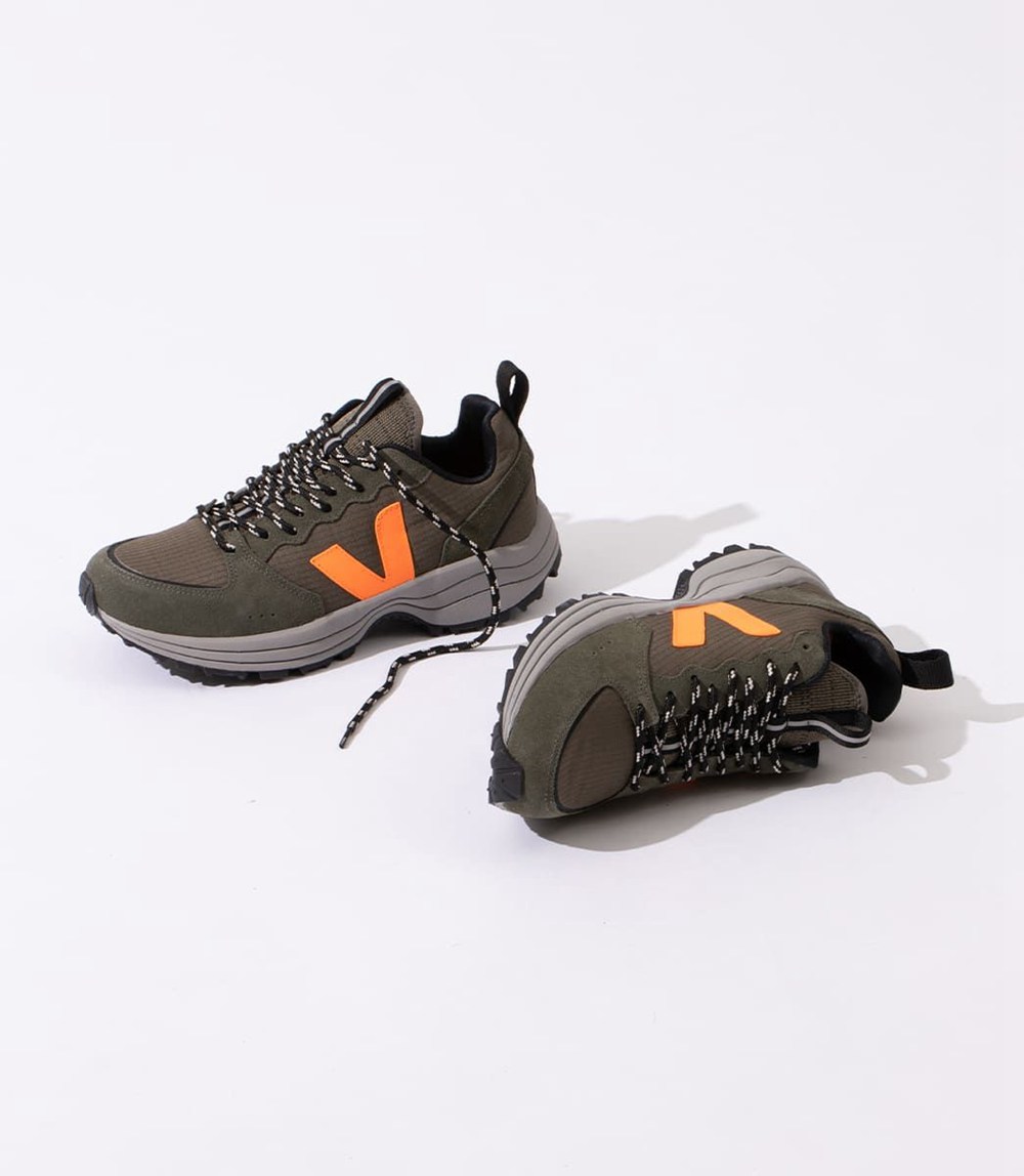 Veja Sneakers Mens - Venturi Ripstop - Olive/Orange - 4897SJXMQ